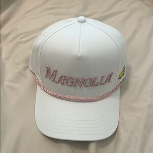The Masters Magnolia White and Pink Cap youth fit